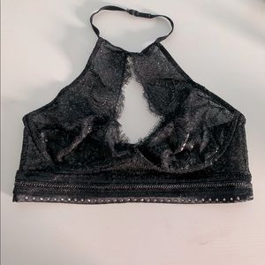 Sexy lace halter bralette